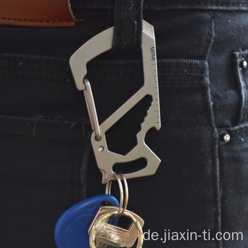 Multi-Werkzeug-Kits Klettern Titan-Karabiner Keychain Haken